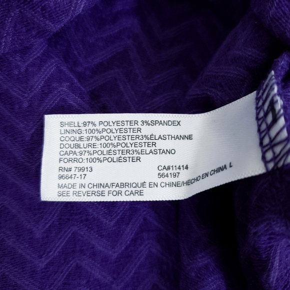 NWOT Motherhood Maternity Sleeveless A-Line Purple Chevron - Picture 11 of 11